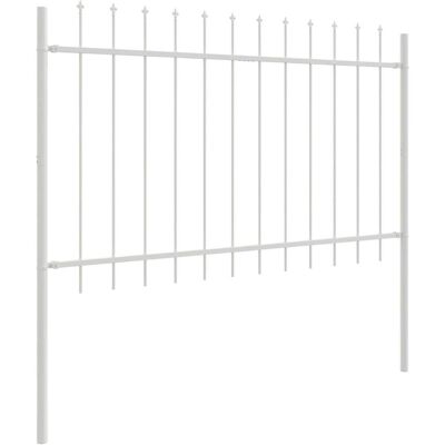 Clôture de jardin VidaXL blanche 8,5x1,2 m en acier Clôture de jardin VidaXL blanche 8,5x1,2 m en acier