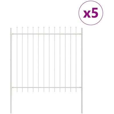 Vidaxl - Garden spear-point fence - Blanc - 8.5x1.5 m - Fence Vidaxl - Garden spear-point fence - Blanc - 8.5x1.5 m - Fence