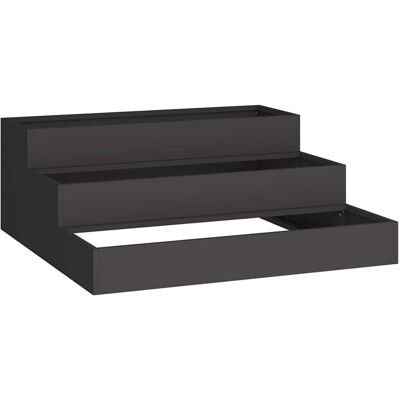 Conteneur de jardin vidaXL - Acier 90x90x35cm Noir Conteneur de jardin vidaXL - Acier 90x90x35cm Noir