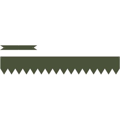 vidaXL Bordure de jardin olive - Plastique durable - 100x0.5x15cm vidaXL Bordure de jardin olive - Plastique durable - 100x0.5x15cm