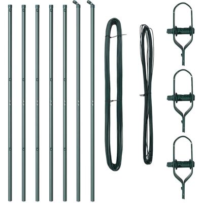 Ensemble de Poteaux de Clôture de Jardin vidaXL - 7 Poteaux en Acier Vert pour Grands Jardins Ensemble de Poteaux de Clôture de Jardin vidaXL - 7 Poteaux en Acier Vert pour Grands Jardins