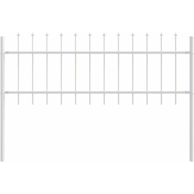 vidaXL Clôture de Jardin Blanche Acier Durable - Clôture de Jardin vidaXL Clôture de Jardin Blanche Acier Durable - Clôture de Jardin