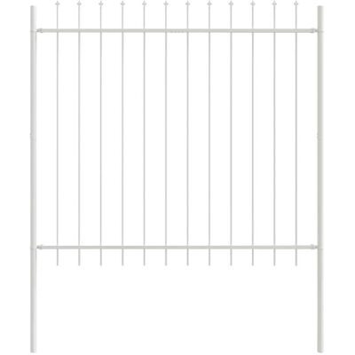 vidaXL - Standard - Blanc - Métal - Clôture de jardin vidaXL - Standard - Blanc - Métal - Clôture de jardin