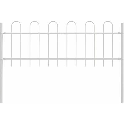 vidaXL Panneau de Clôture de Jardin Blanc 170x60cm Acier Moderne Durable vidaXL Panneau de Clôture de Jardin Blanc 170x60cm Acier Moderne Durable