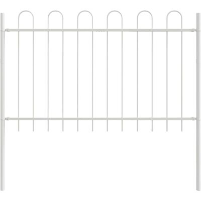 vidaXL Clôture de jardin Blanc Acier thermolaqué Grand Durable - Clôture de jardin vidaXL Clôture de jardin Blanc Acier thermolaqué Grand Durable - Clôture de jardin