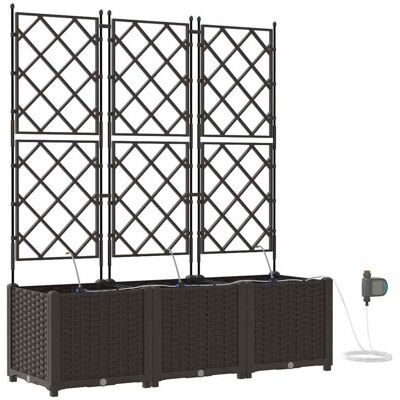 VidaXL Jardinières de jardin avec système d'irrigation 3 pièces Marron - Jardinière de jardin VidaXL Jardinières de jardin avec système d'irrigation 3 pièces Marron - Jardinière de jardin