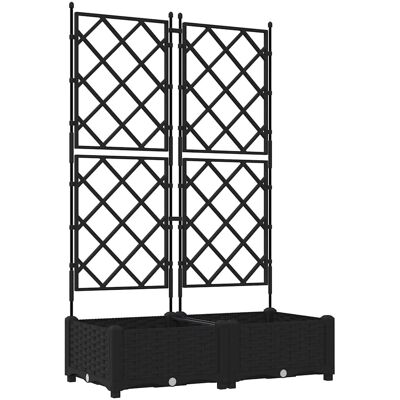 Ensemble de Jardinières Vidaxl - Noir - 80x40x125.5 cm Ensemble de Jardinières Vidaxl - Noir - 80x40x125.5 cm