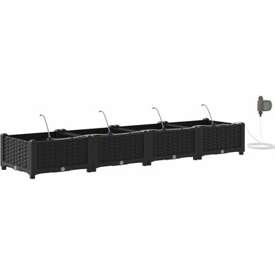 Jardinière Vidaxl avec système d'arrosage - Noir Jardinière Vidaxl avec système d'arrosage - Noir