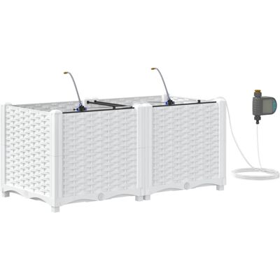 Jardinière Vidaxl avec système d'arrosage automatique - 80x40x37.5cm Jardinière Vidaxl avec système d'arrosage automatique - 80x40x37.5cm