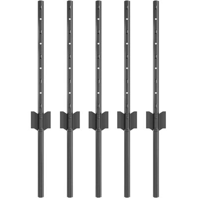 vidaXL Poteau de clôture enchâssé 5 pc Gris 80 cm vidaXL Poteau de clôture enchâssé 5 pc Gris 80 cm