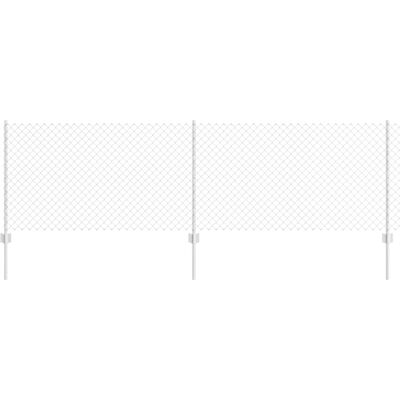 vidaXL Clôture en chaîne avec 10 poteaux en argent 0,8x10 m - Clôture vidaXL Clôture en chaîne avec 10 poteaux en argent 0,8x10 m - Clôture