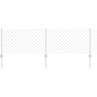 Clôture à Chaîne vidaXL avec 10 U Piles Argent 0.6x10 m Résistante Maillage Géométrique Clôture à Chaîne vidaXL avec 10 U Piles Argent 0.6x10 m Résistante Maillage Géométrique