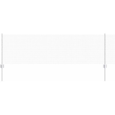 vidaXL Clôture de Jardin en Fil de Fer avec 44 Poteaux - Acier, Argent, 0.6x100m vidaXL Clôture de Jardin en Fil de Fer avec 44 Poteaux - Acier, Argent, 0.6x100m