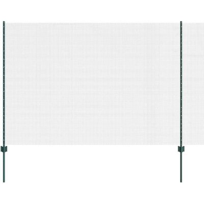 vidaXL Clôture de Jardin 1.6x10 m Acier Galvanisé Vert vidaXL Clôture de Jardin 1.6x10 m Acier Galvanisé Vert