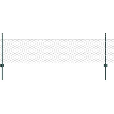 vidaXL Canal en U Clôture de Jardin - Hexagonal, 60 cm, Vert, 11 pcs vidaXL Canal en U Clôture de Jardin - Hexagonal, 60 cm, Vert, 11 pcs