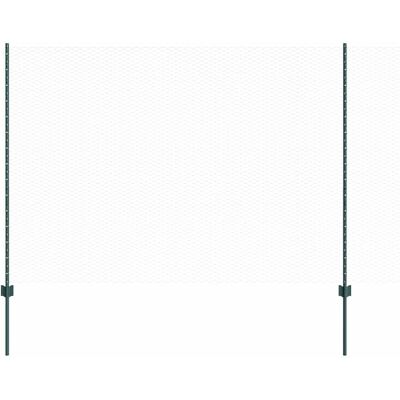 vidaXL Clôture hexagonale avec poteau 100 x 1,6 m Vert Maille vidaXL Clôture hexagonale avec poteau 100 x 1,6 m Vert Maille