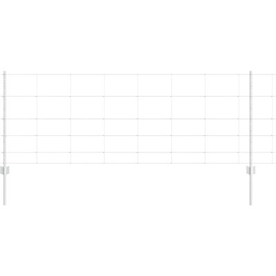 vidaXL Clôture sauvage extérieure avec poteaux 25 x 0,8 m Argenté vidaXL Clôture sauvage extérieure avec poteaux 25 x 0,8 m Argenté