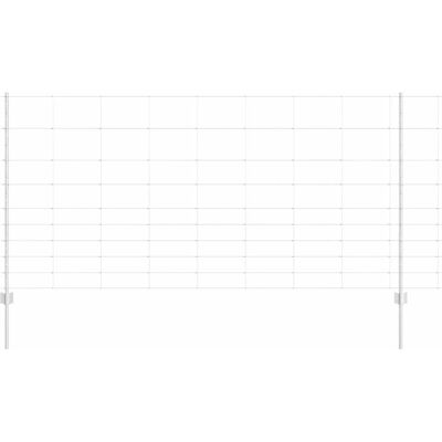 vidaXL Clôture sauvage extérieure avec poteaux 50 x 1,2 m Argenté vidaXL Clôture sauvage extérieure avec poteaux 50 x 1,2 m Argenté