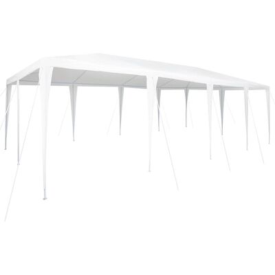 vidaXL Tente de fête Blanc 800 x 400 x 266 cm Polyéthylène et acier vidaXL Tente de fête Blanc 800 x 400 x 266 cm Polyéthylène et acier
