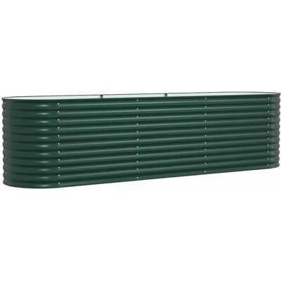 vidaXL Jardin Légumier Vert Acier galvanisé 320x80x81cm vidaXL Jardin Légumier Vert Acier galvanisé 320x80x81cm