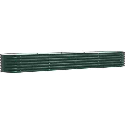 vidaXL Lit de jardin Vert Acier galvanisé 400x80x44cm - Jardinière vidaXL Lit de jardin Vert Acier galvanisé 400x80x44cm - Jardinière