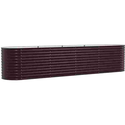 vidaXL Bac de jardin Brun Acier galvanisé 400 x 80 x 81 cm vidaXL Bac de jardin Brun Acier galvanisé 400 x 80 x 81 cm
