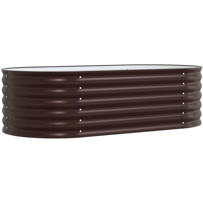vidaXL Jardinière surélevée - Acier galvanisé durable - Marron - Jardin surélevé vidaXL Jardinière surélevée - Acier galvanisé durable - Marron - Jardin surélevé