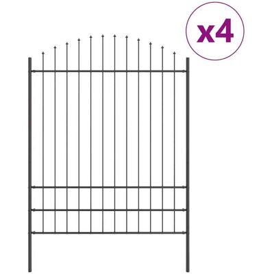 Vidaxl - Clôture de Jardin Boucle Haut - Gris - 6,8x2 m - Acier Vidaxl - Clôture de Jardin Boucle Haut - Gris - 6,8x2 m - Acier