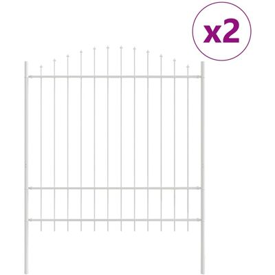 Panneau de Clôture de Jardin Blanc avec Partie Supérieure Arquée - Vidaxl Panneau de Clôture de Jardin Blanc avec Partie Supérieure Arquée - Vidaxl