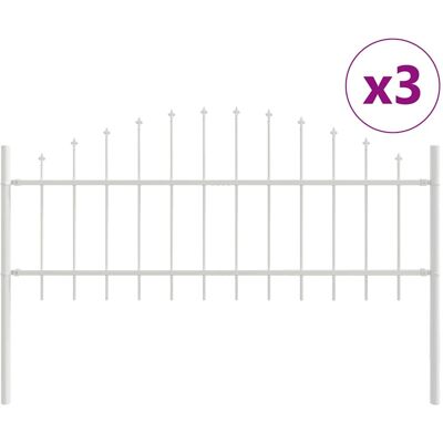 Vidaxl Panneaux de clôture de jardin en arc blanc 5,1x0,75 m Vidaxl Panneaux de clôture de jardin en arc blanc 5,1x0,75 m