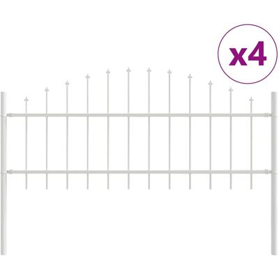 Panneau de Clôture de Jardin Vidaxl - 6,8x0,75 m Acier Blanc Design Classique Panneau de Clôture de Jardin Vidaxl - 6,8x0,75 m Acier Blanc Design Classique