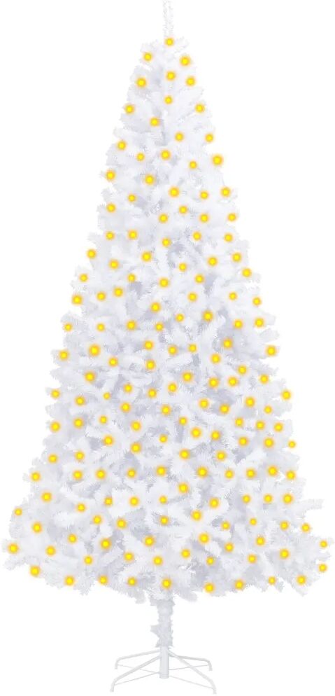 vidaXL Arbre de Noël artificiel avec LED 300 cm Blanc