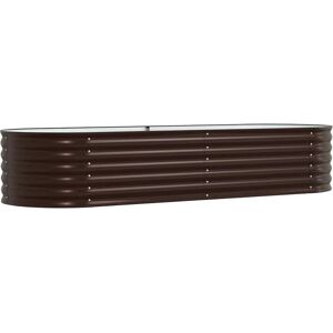 vidaXL Jardin Lit de Jardin en Acier Galvanisé Marron 240x80x44cm - Lit de Jardin vidaXL Jardin Lit de Jardin en Acier Galvanisé Marron 240x80x44cm - Lit de Jardin