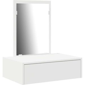 vidaXL MDF Blanc 60 x 40 x 70 cm Table de maquillage - Coiffeuse vidaXL MDF Blanc 60 x 40 x 70 cm Table de maquillage - Coiffeuse