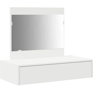 vidaXL MDF Blanc 83 x 40 x 70 cm Miroir Coiffeuse - Miroir vidaXL MDF Blanc 83 x 40 x 70 cm Miroir Coiffeuse - Miroir