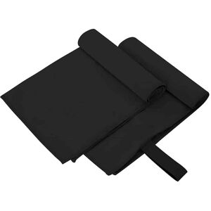vidaXL Serviettes de sport 2 pcs Noir 50 x 30 cm vidaXL Serviettes de sport 2 pcs Noir 50 x 30 cm
