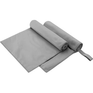 vidaXL Serviettes de sport 2 pcs Gris foncé 100 x 50 cm vidaXL Serviettes de sport 2 pcs Gris foncé 100 x 50 cm