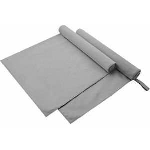vidaXL Serviettes de sport 2 pcs Gris foncé 90 x 180 cm vidaXL Serviettes de sport 2 pcs Gris foncé 90 x 180 cm