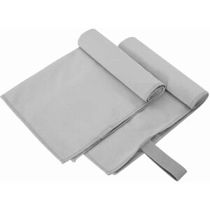 vidaXL Serviettes de sport 2 pcs Gris 50 x 30 cm vidaXL Serviettes de sport 2 pcs Gris 50 x 30 cm