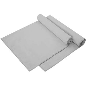 vidaXL Serviettes de sport 2 pcs Gris 140 x 70 cm vidaXL Serviettes de sport 2 pcs Gris 140 x 70 cm