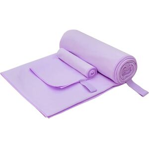 vidaXL Set de serviettes de sport 2 pcs Violet tissu vidaXL Set de serviettes de sport 2 pcs Violet tissu