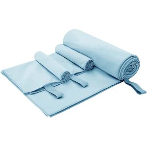 vidaXL Set de serviettes de sport 3 pcs Bleu Polyester et Polyamide vidaXL Set de serviettes de sport 3 pcs Bleu Polyester et Polyamide