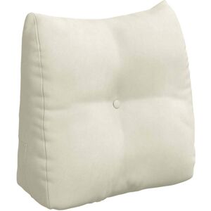 vidaXL Coussin de Dos Crème 45 x 24 x 50 cm Velours vidaXL Coussin de Dos Crème 45 x 24 x 50 cm Velours