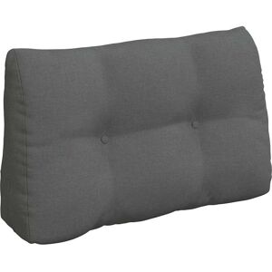vidaXL Coussin de Dos Gris foncé 80 x 24 x 50 cm tissu vidaXL Coussin de Dos Gris foncé 80 x 24 x 50 cm tissu