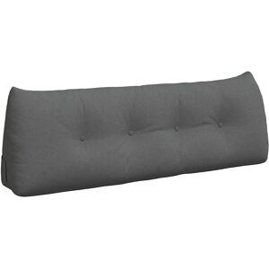 vidaXL Coussin de Dos Gris foncé 140 x 24 x 50 cm tissu vidaXL Coussin de Dos Gris foncé 140 x 24 x 50 cm tissu
