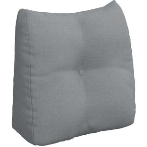 vidaXL Coussin de Dos Gris clair 45 x 24 x 50 cm tissu vidaXL Coussin de Dos Gris clair 45 x 24 x 50 cm tissu