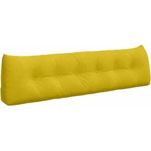 vidaXL Coussin de Dos Jaune 180 x 24 x 50 cm Velours vidaXL Coussin de Dos Jaune 180 x 24 x 50 cm Velours