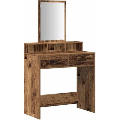 vidaXL Table de Maquillage Old Wood - Mobilier Chambre vidaXL Table de Maquillage Old Wood - Mobilier Chambre
