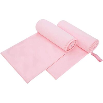 vidaXL Serviettes de sport 2 pc Rose 200 x 100 cm vidaXL Serviettes de sport 2 pc Rose 200 x 100 cm