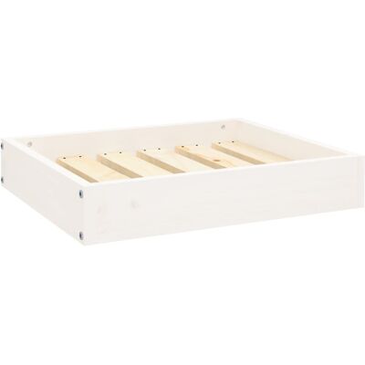 vidaXL Lit pour chiens Blanc - 51,5x44x9 cm Bois de pin massif vidaXL Lit pour chiens Blanc - 51,5x44x9 cm Bois de pin massif